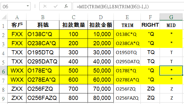 Excel Right Len用法：學會6個字串擷取的文字函數