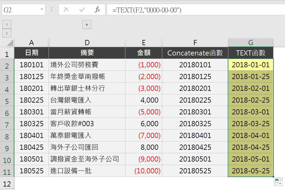 Excel數字轉日期公式：學會8位數字變時間格式