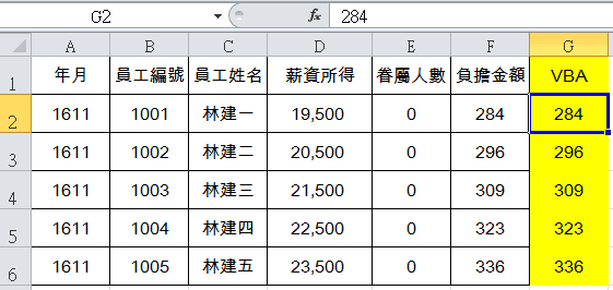 Excel級距判斷：1個VBA If廻圈計算健保負擔金額表