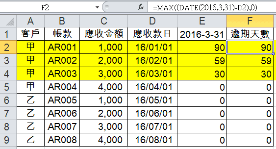 Excel計算天數今天：2組日期相減必學的函數公式