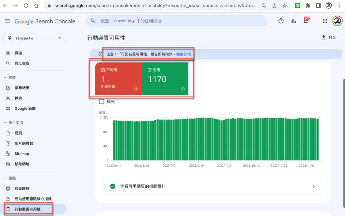 受影響網頁數量